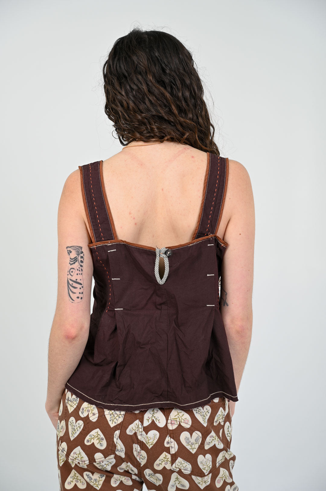 Chocolate Butterfly Sleeveless Top