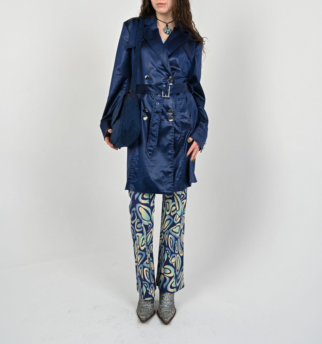 Versace Sapphire Trench Coat