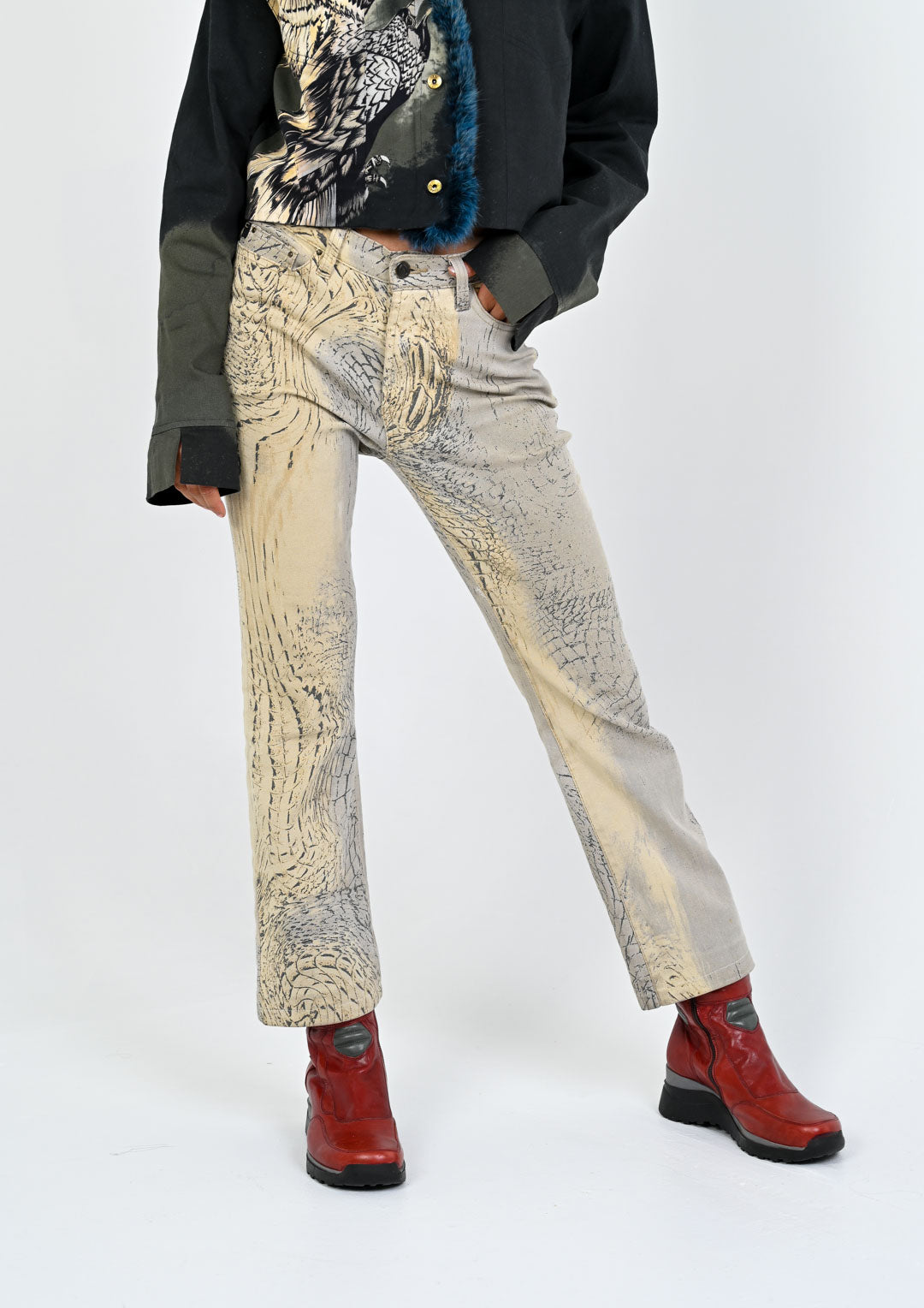 Roberto Cavalli Feather Pants