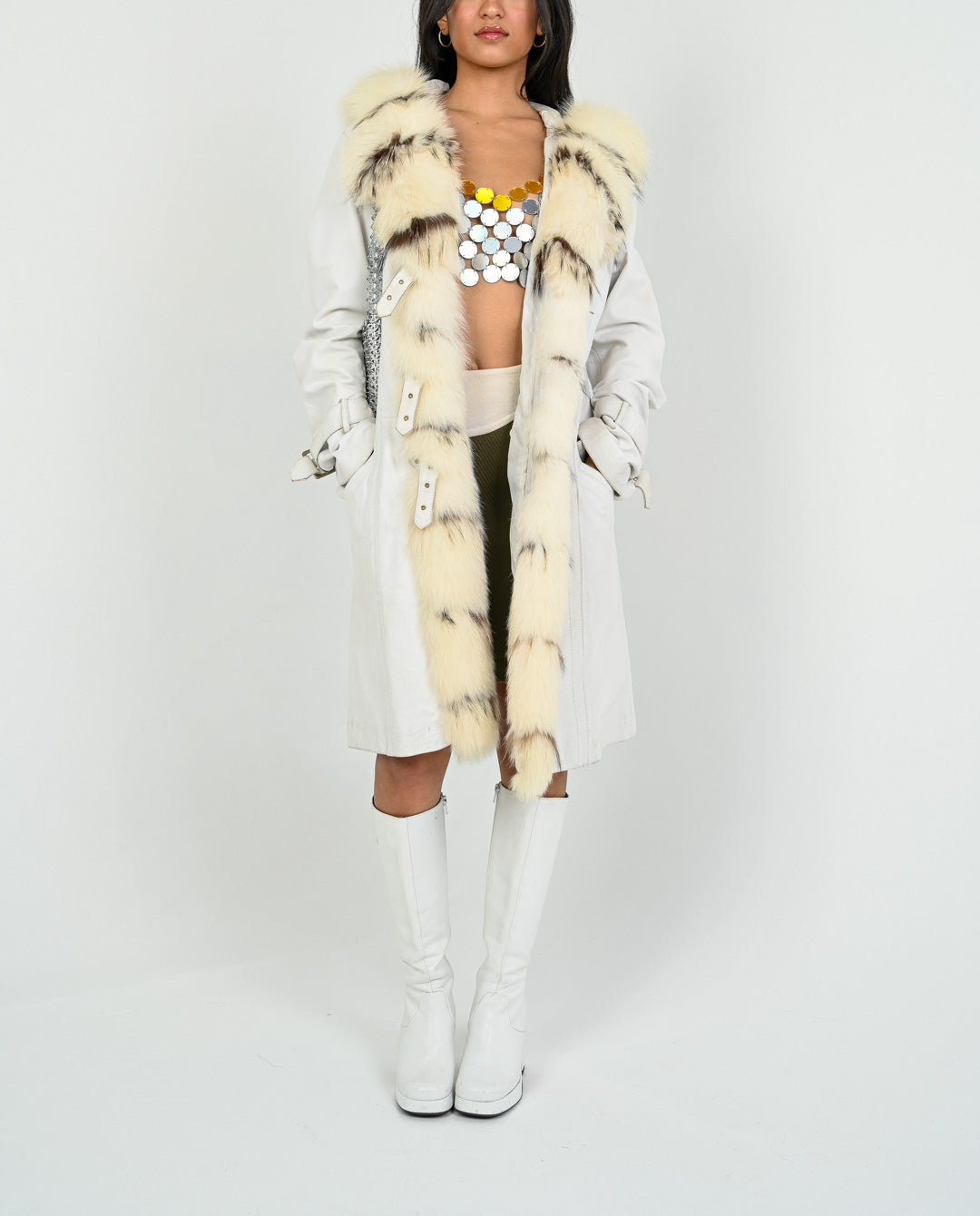 Arctic Fox Leather Coat