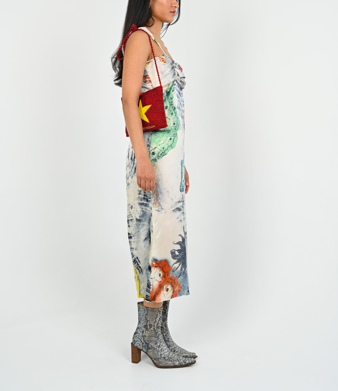 Robert Cavalli Silk Butterfly Dress