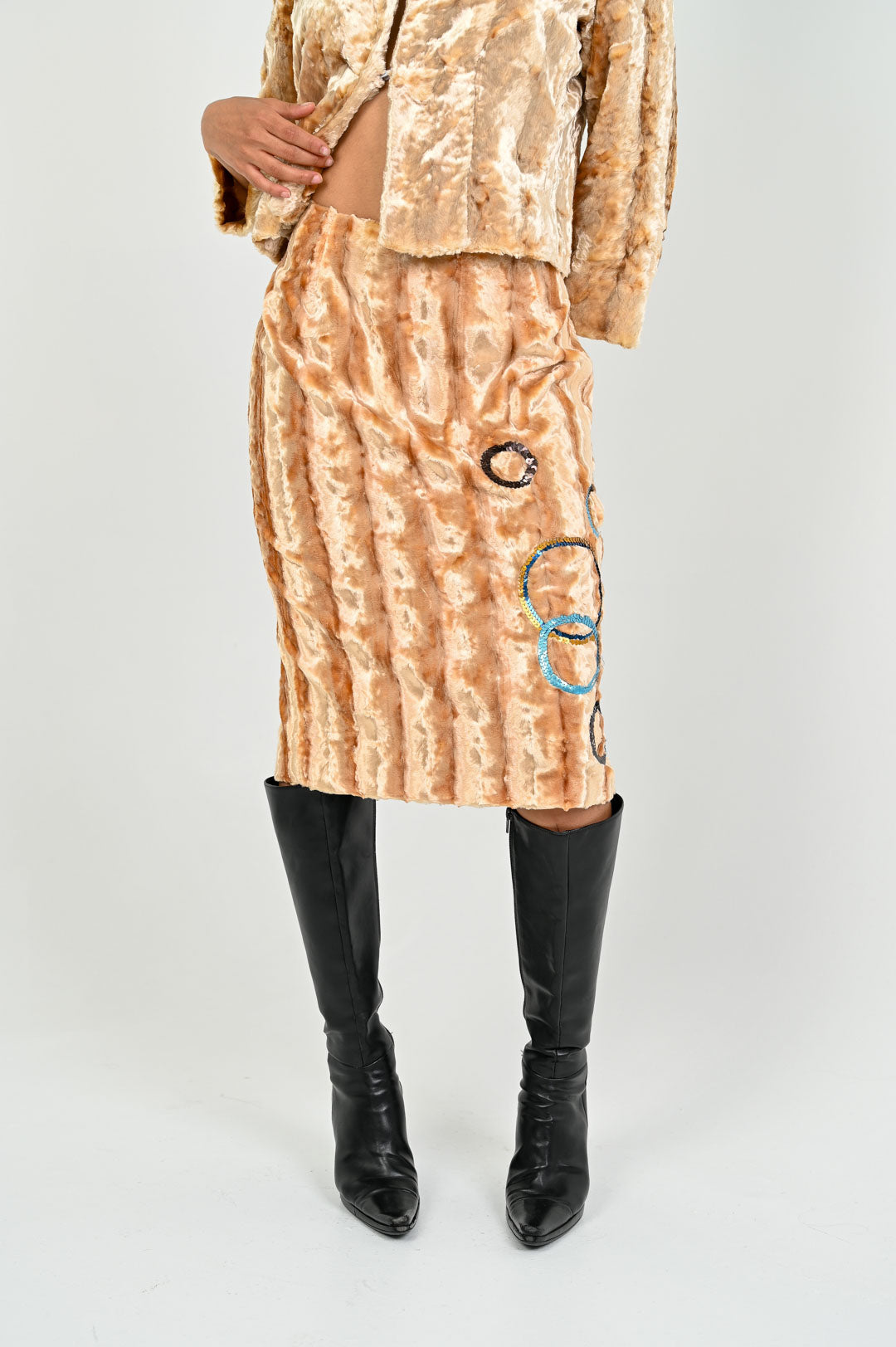 Miss Sixty Champagne Skirt Set