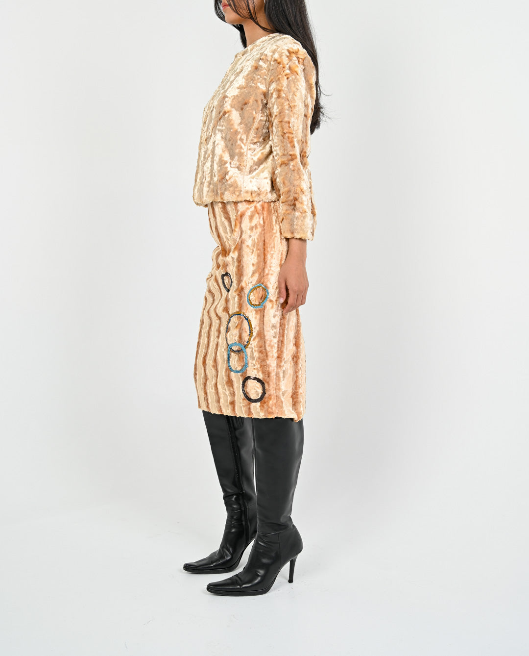 Miss Sixty Champagne Skirt Set