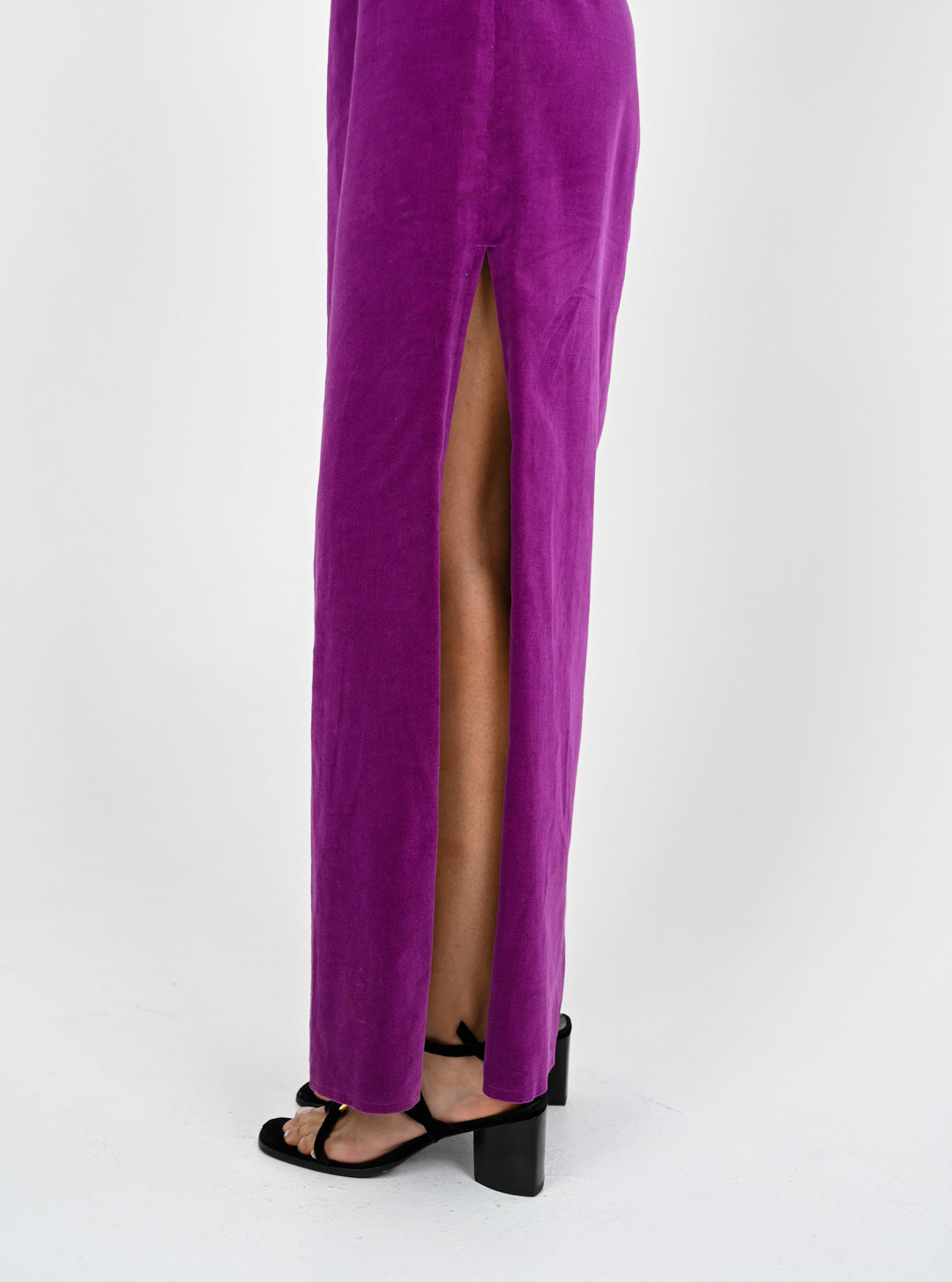 Viola Velvet Slit Dress