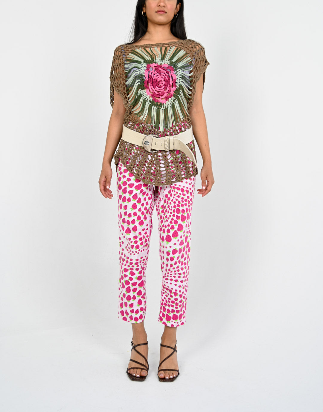 Moschino Crochet Rose Top
