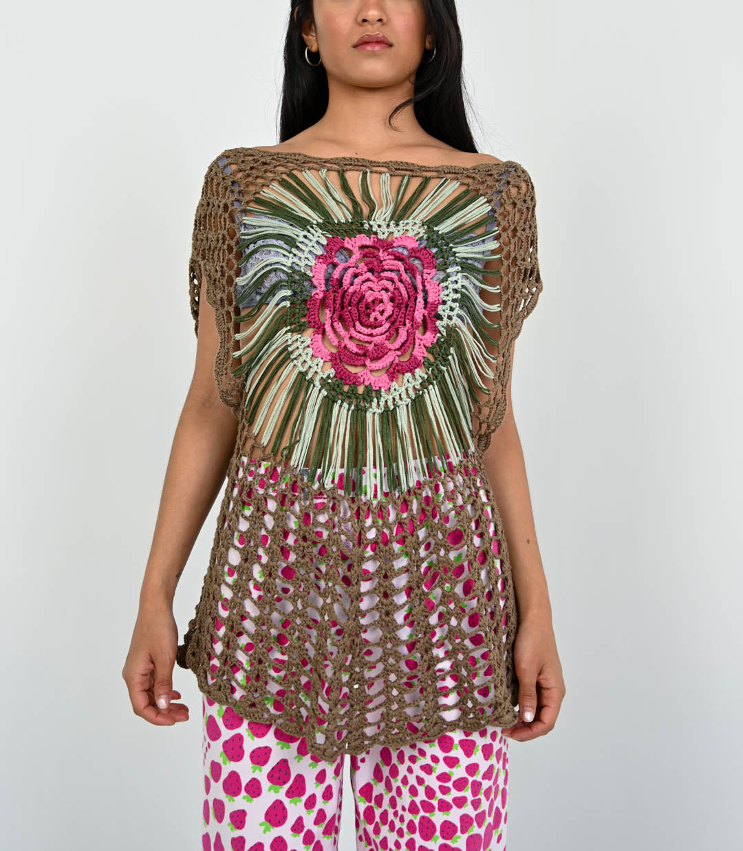 Moschino Crochet Rose Top