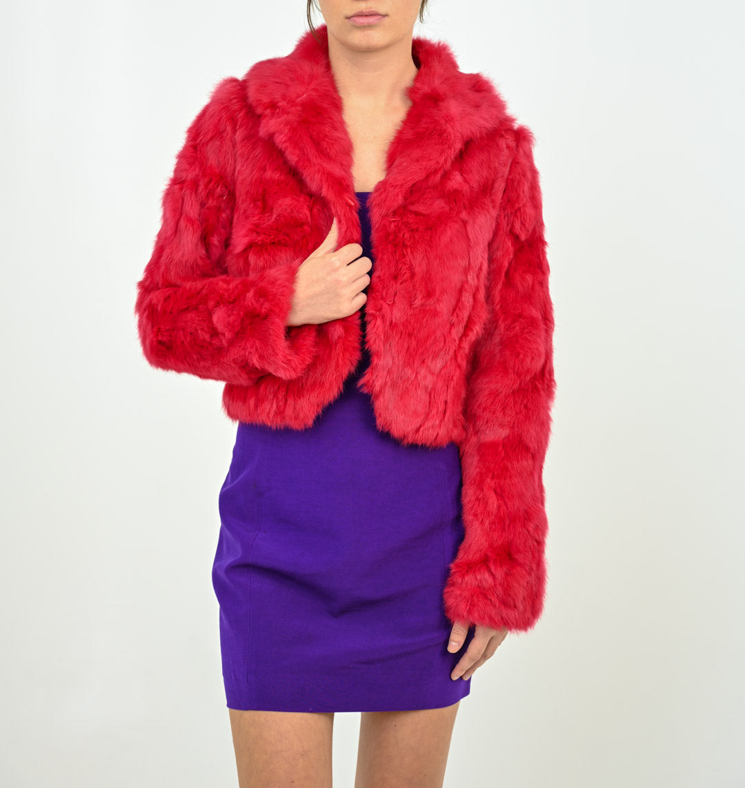 Ruby Rabbit Fur Jacket