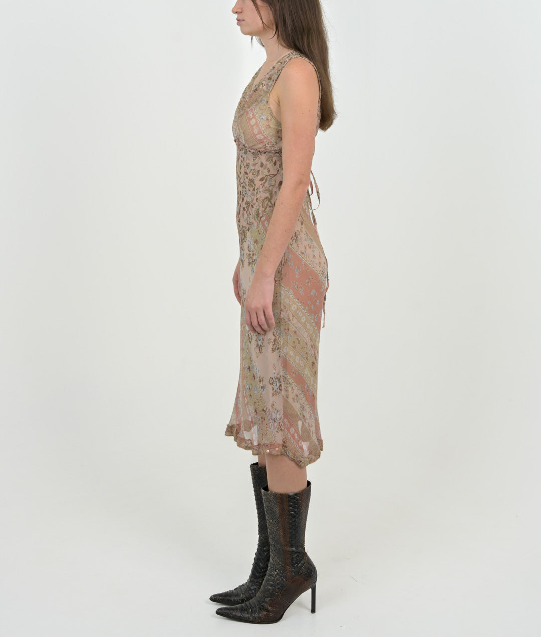 Silk Rosewood Sequin Dress