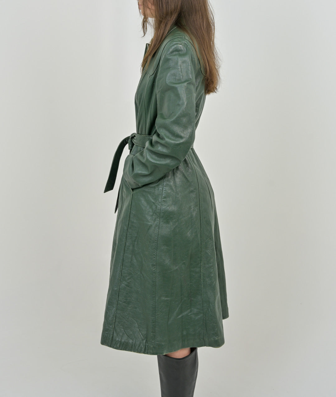 Pine Leather Trench