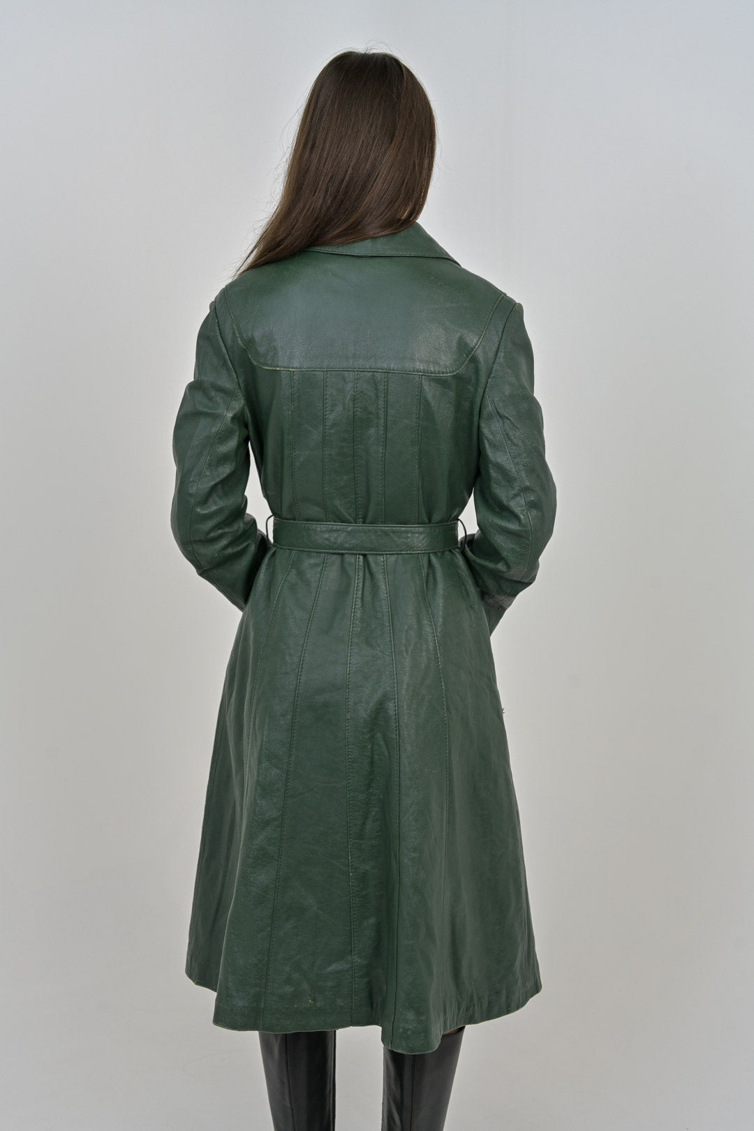 Pine Leather Trench