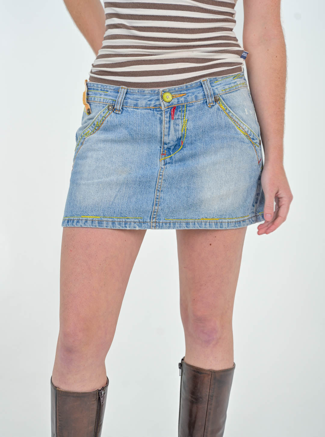 Denim Ultra Mini Skirt