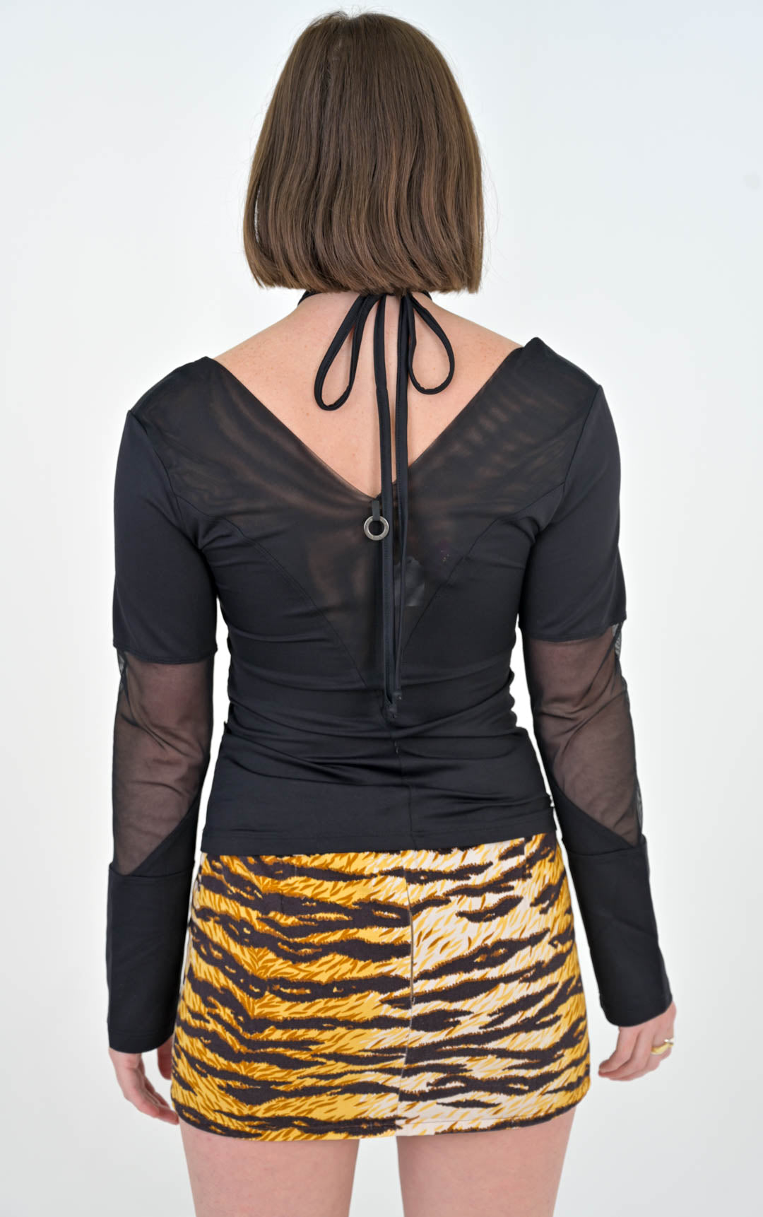 Save the Queen Mesh Appliqué Top