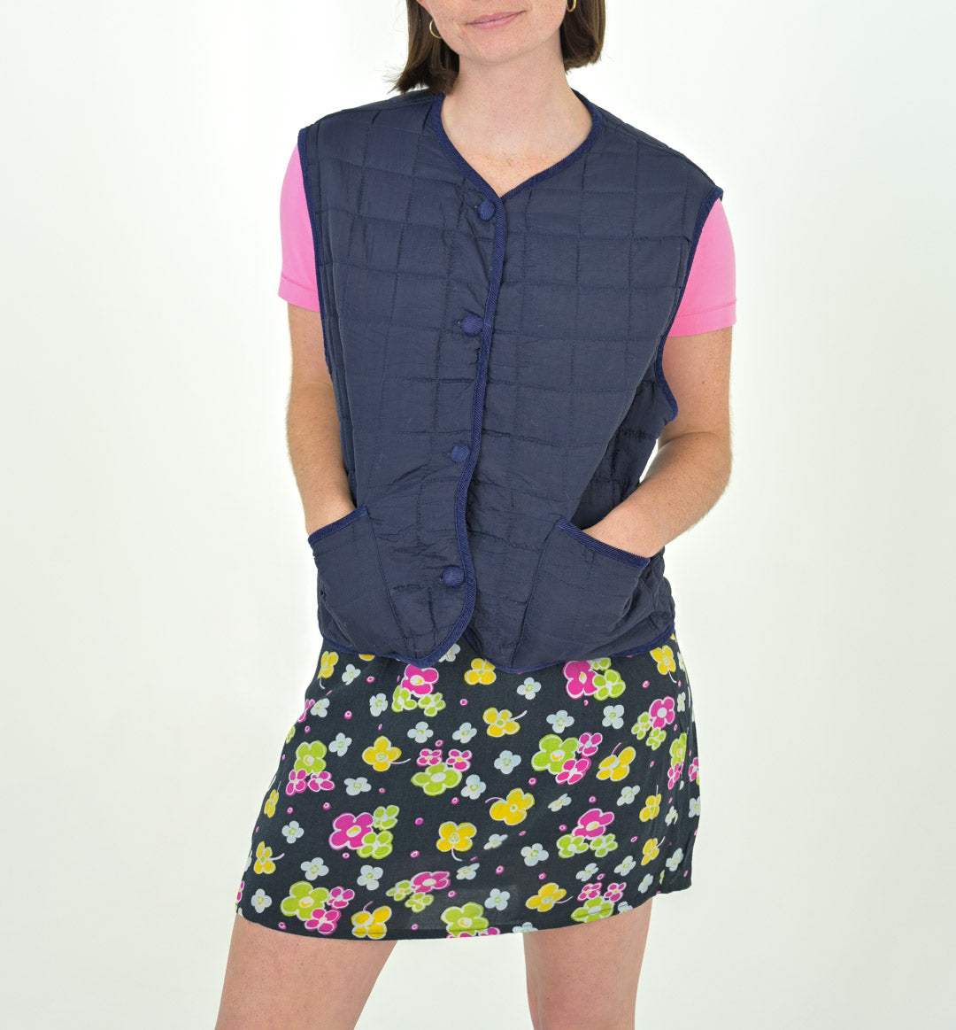 Inky Blue Quilted Vest