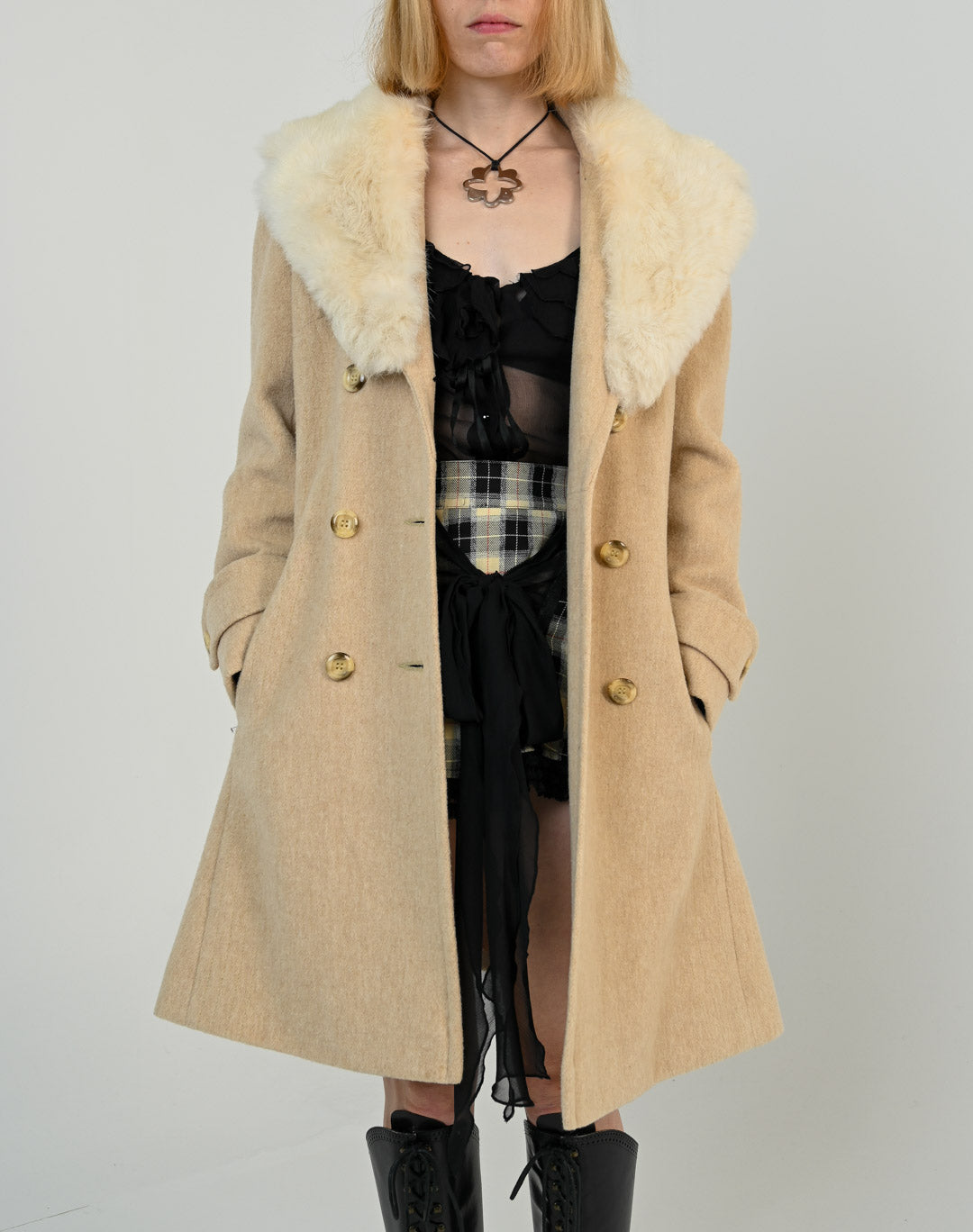 Wool Rabbit Oat Coat