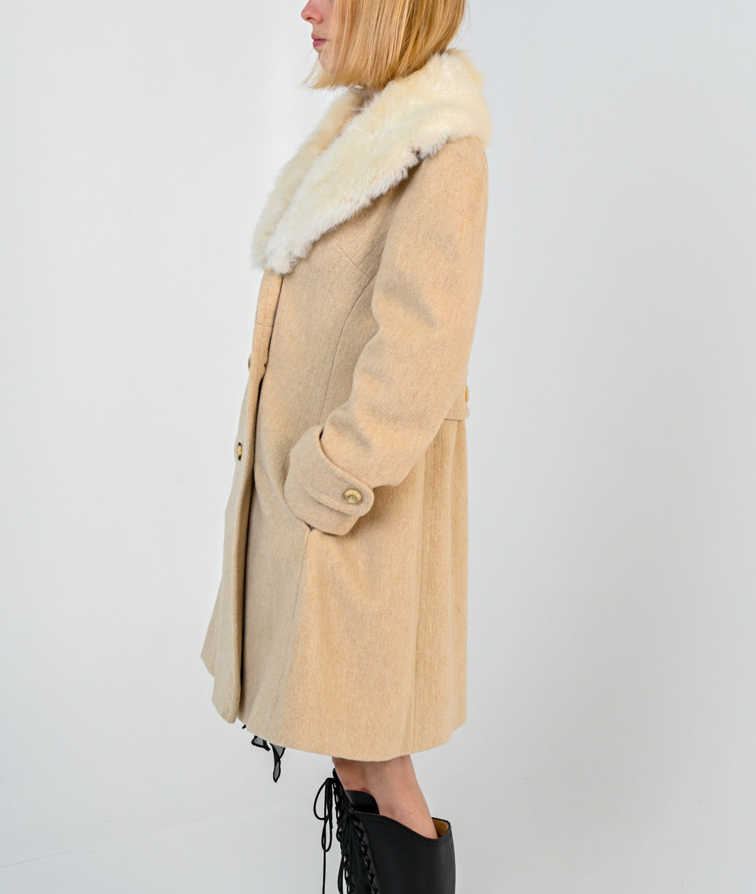 Wool Rabbit Oat Coat
