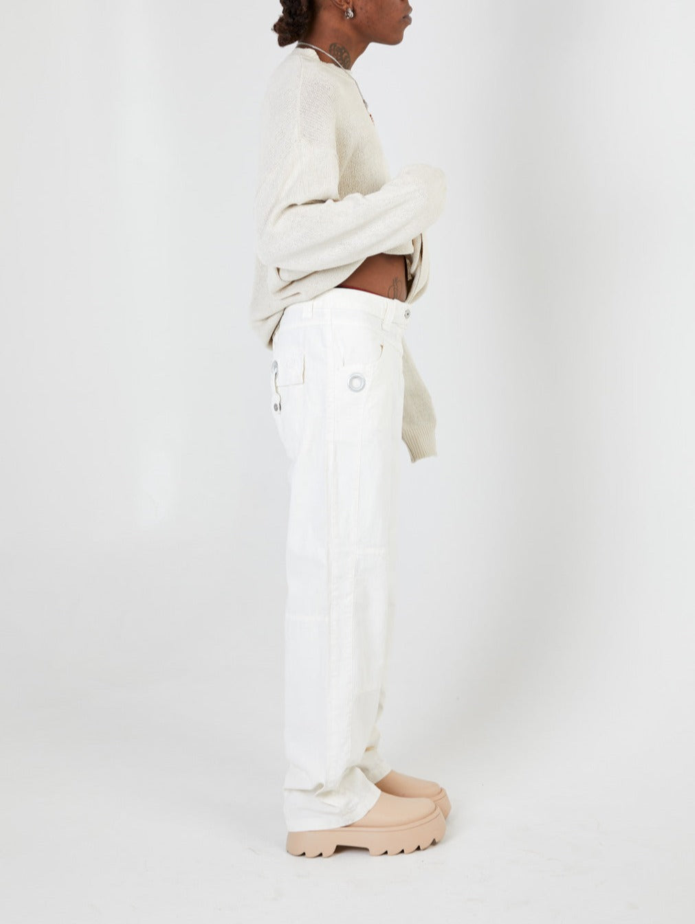 Sergio Tacchini White Nautical Pant