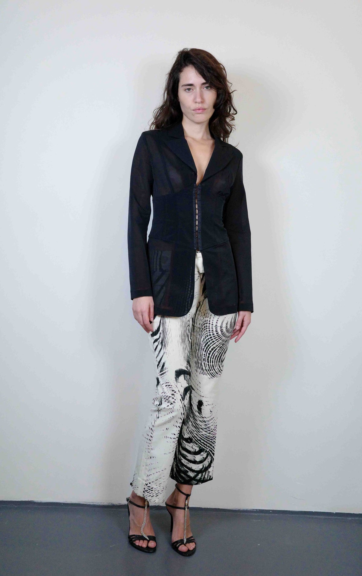 Per Chi Mesh Corset Blazer