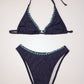 Navy Beaded Bikini