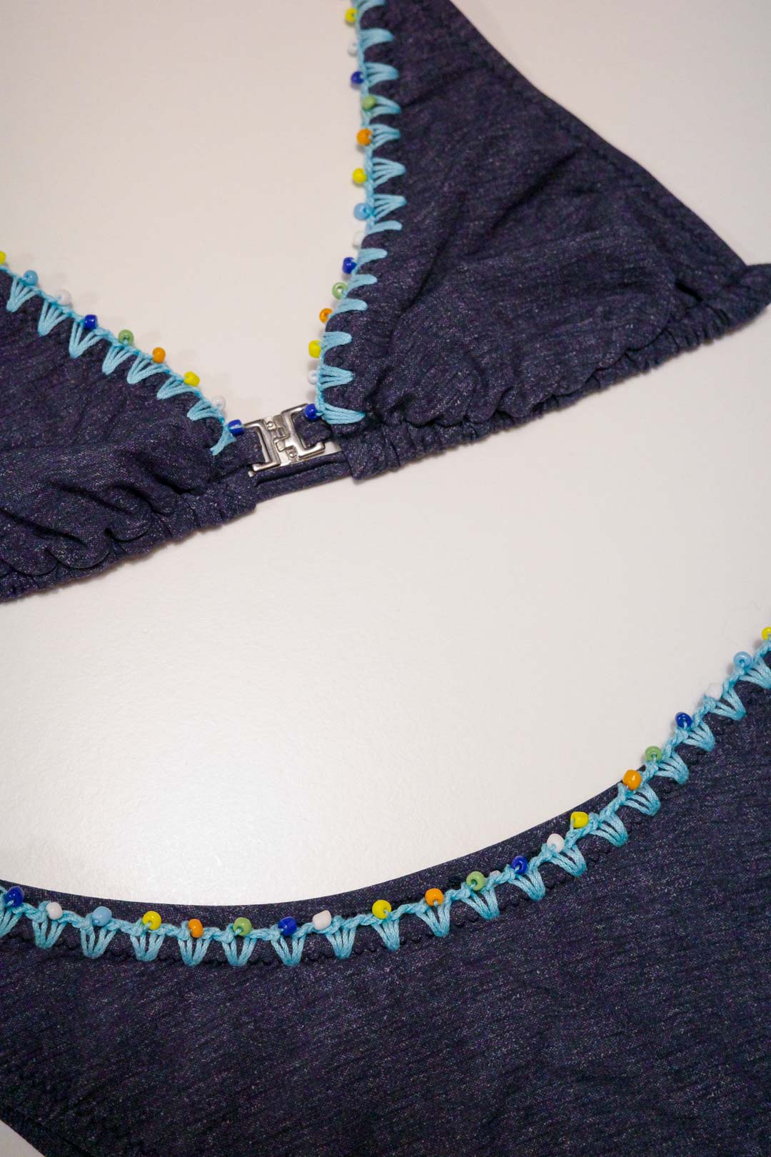 Navy Beaded Bikini
