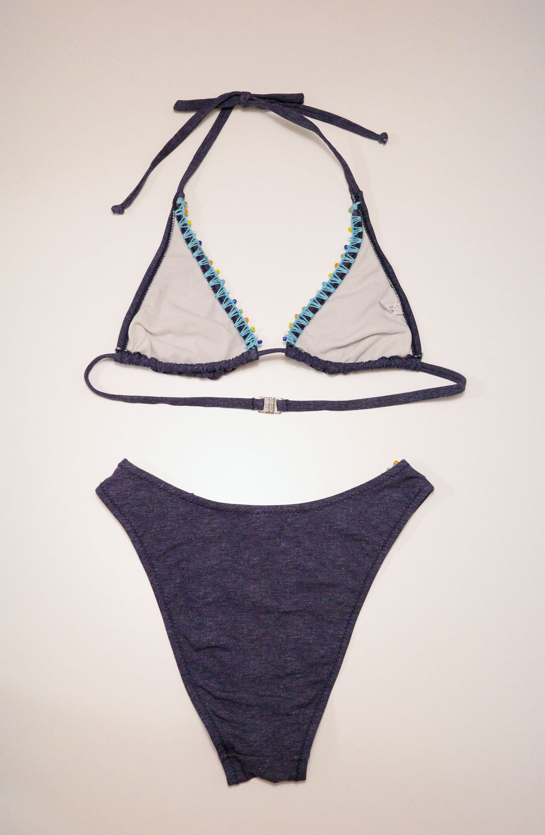 Navy Beaded Bikini