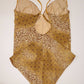 Leopard Tesselate Beaded Swimsuit
