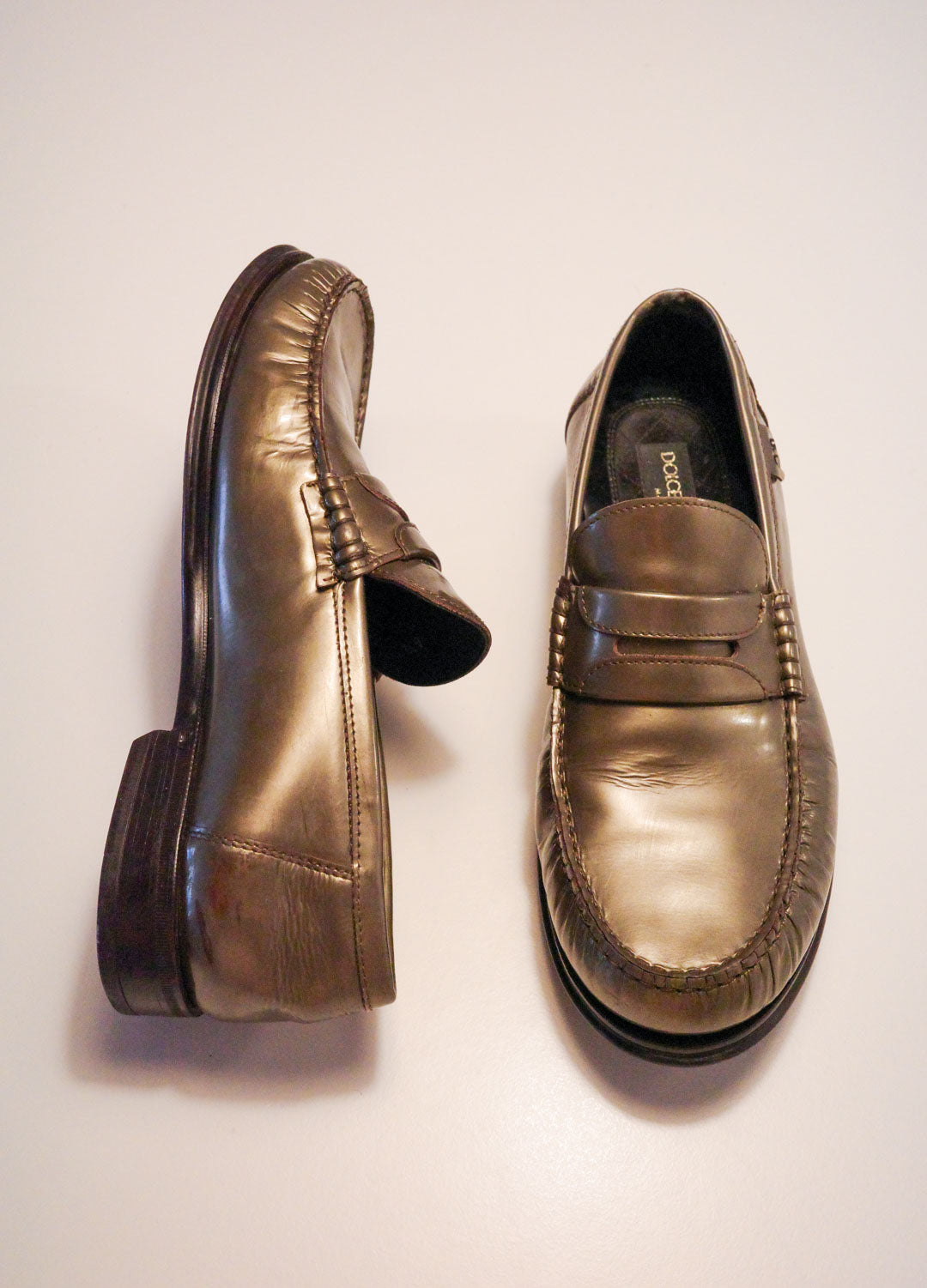 Dolce & Gabbana Sage Leather Loafers | 8