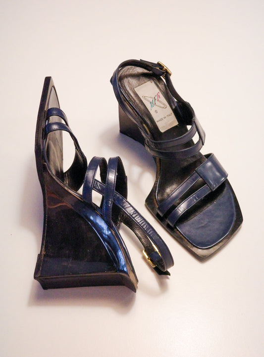 MFR Sapphire Leather Wedges | 37