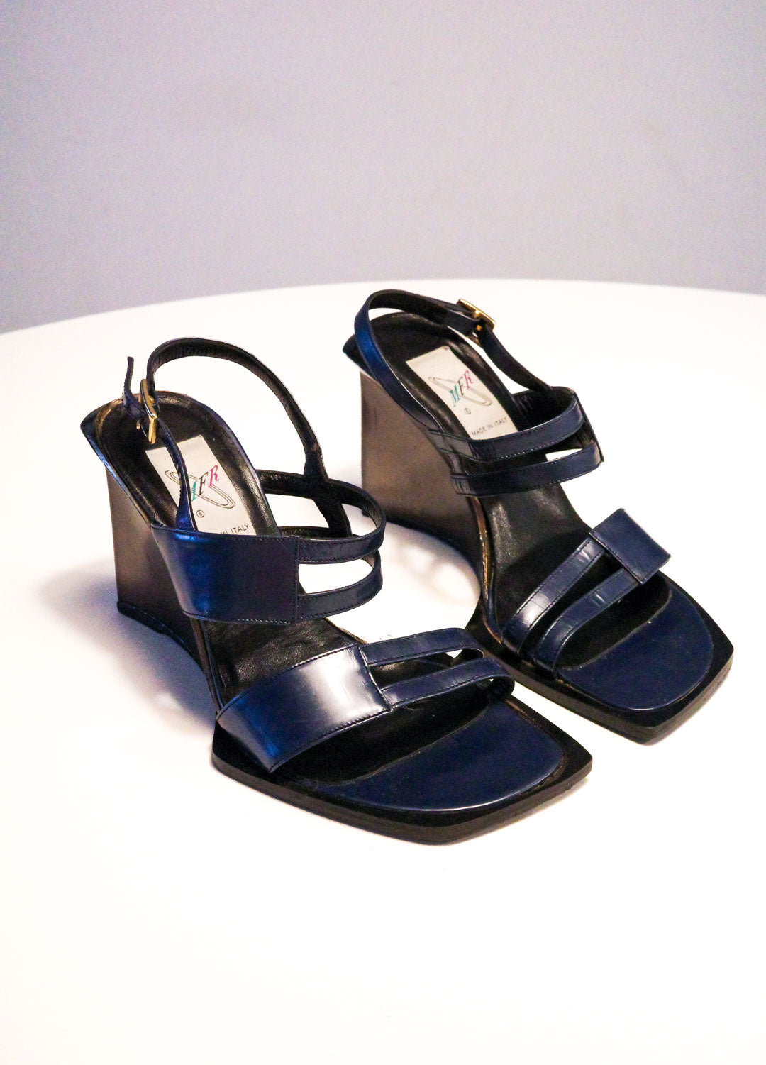 MFR Sapphire Leather Wedges | 37