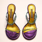 Claudio Merazzi Polychrome Leather Loop Heels | 37