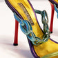 Claudio Merazzi Polychrome Leather Loop Heels | 37