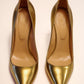 Sergio Rossi Oro Leather Pumps | 39.5