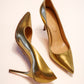 Sergio Rossi Oro Leather Pumps | 39.5