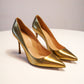 Sergio Rossi Oro Leather Pumps | 39.5