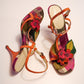 Miu Miu Argyle Floral Leather Heels | 37.5