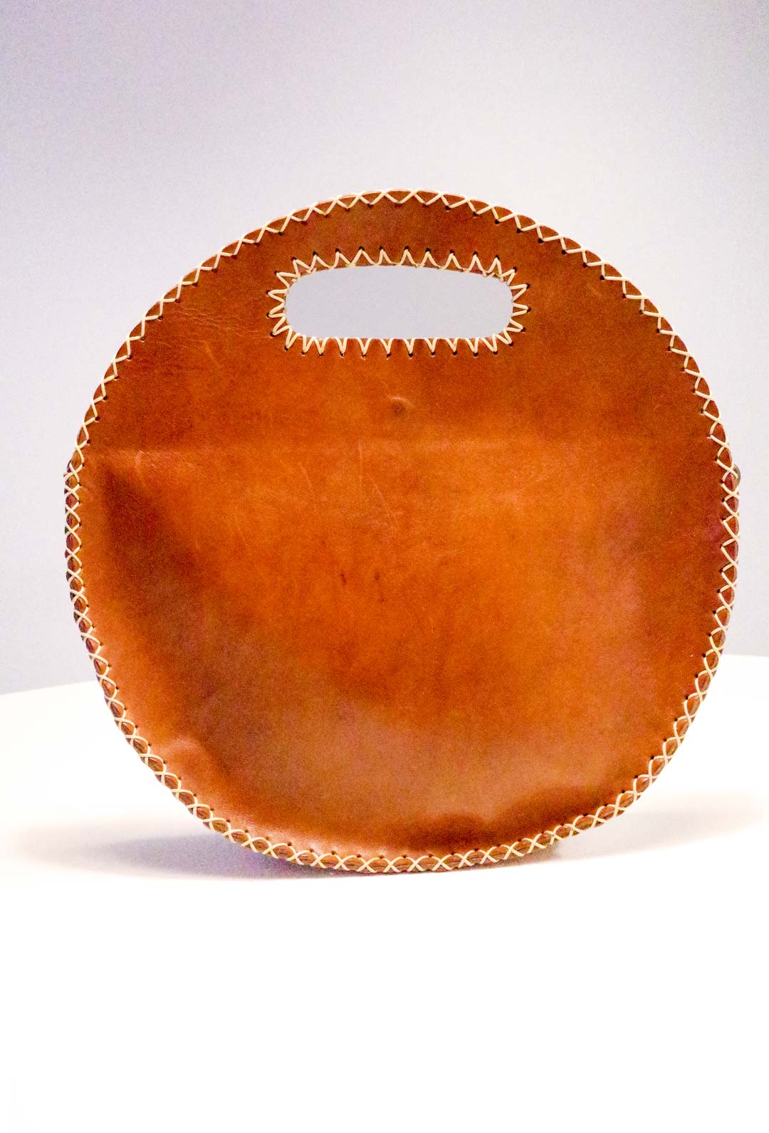 Artisanal Leather Moon Bag