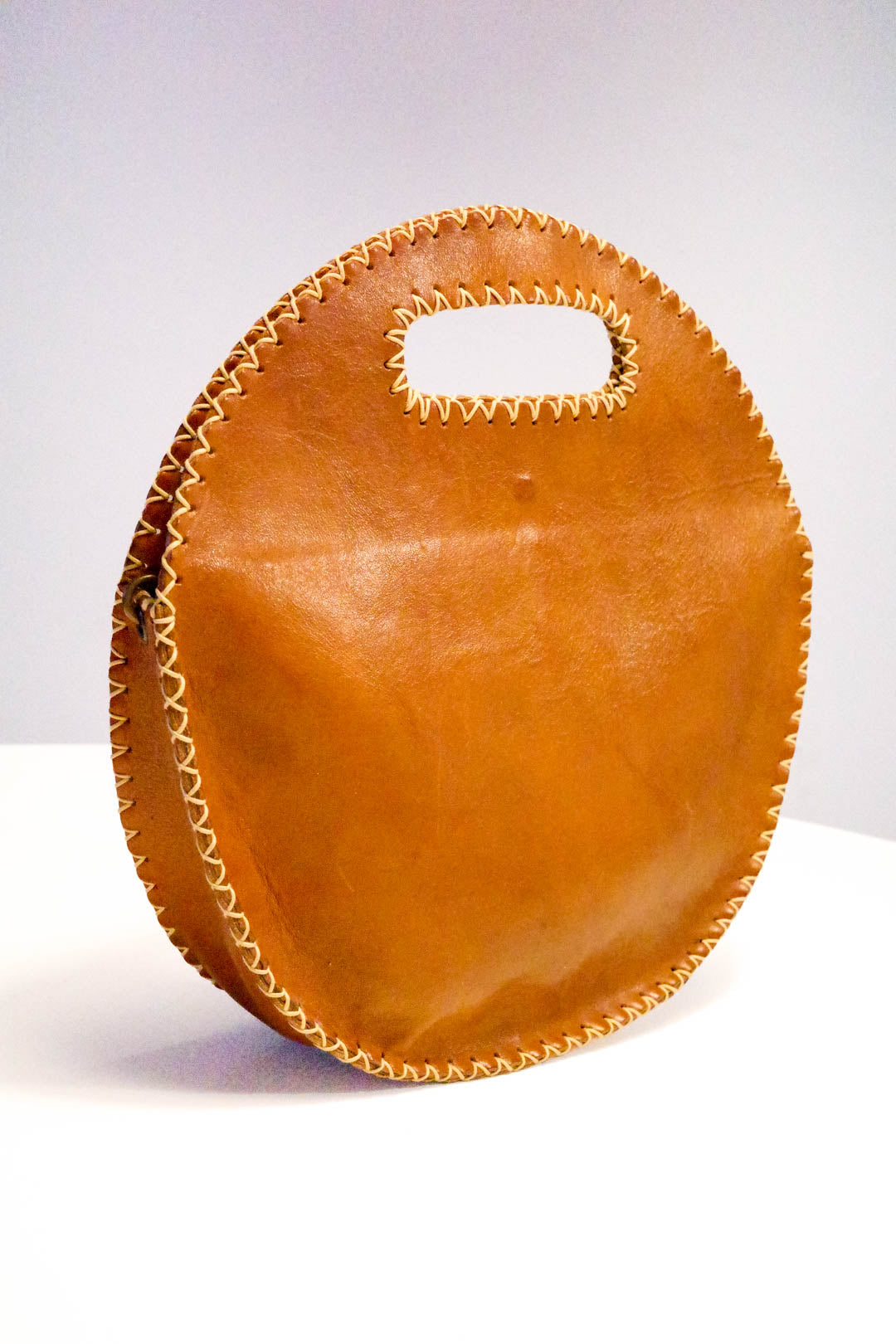 Artisanal Leather Moon Bag
