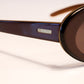 Valentino Walnut Oval Sunglasses