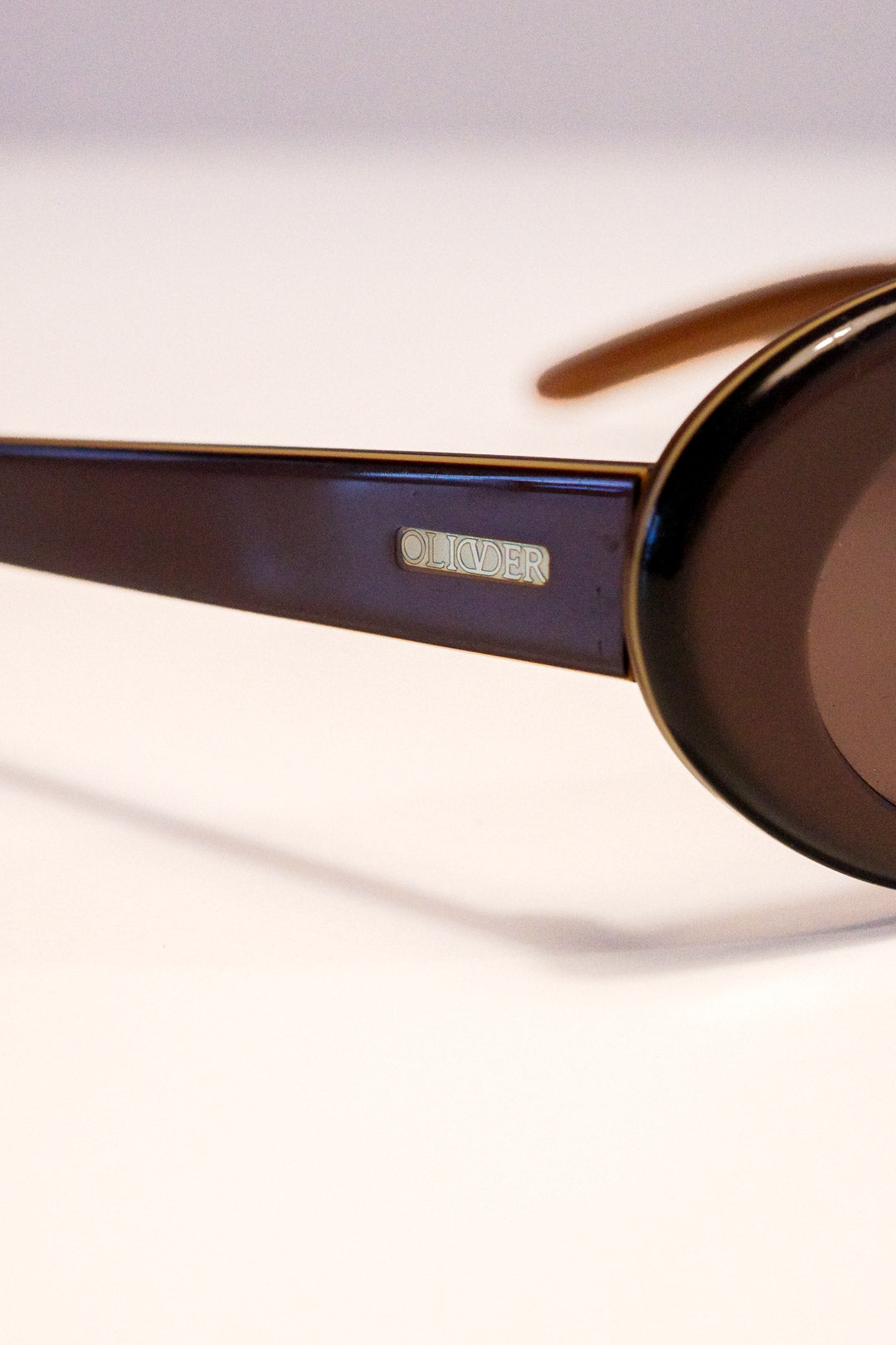 Valentino Walnut Oval Sunglasses