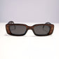 Gucci Chestnut Rectangular Sunglasses