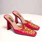 Vita Mori Watermelon Leather Laced Mules | 37