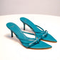 Marco Azure Leather Pointed Heels | 36