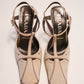 Prada Ecru Suede T-Strap Pumps | 36