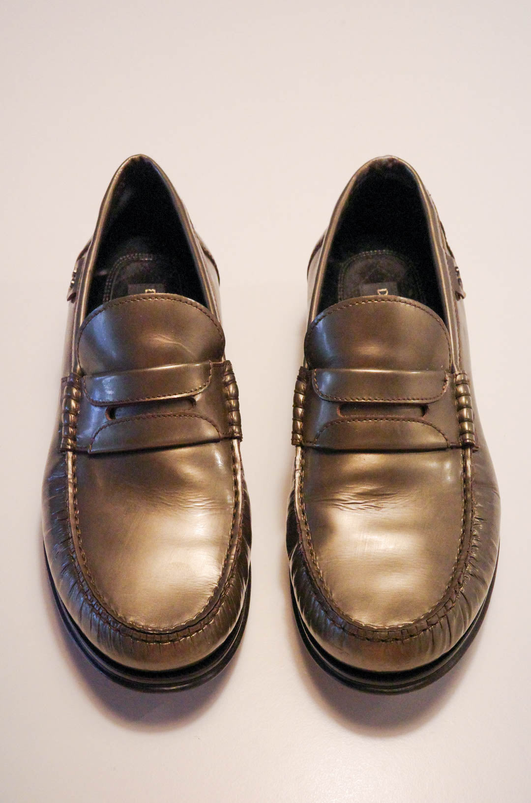 Dolce & Gabbana Sage Leather Loafers | 8