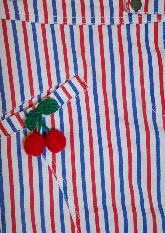 Armani Cherry Pinstripe Skirt