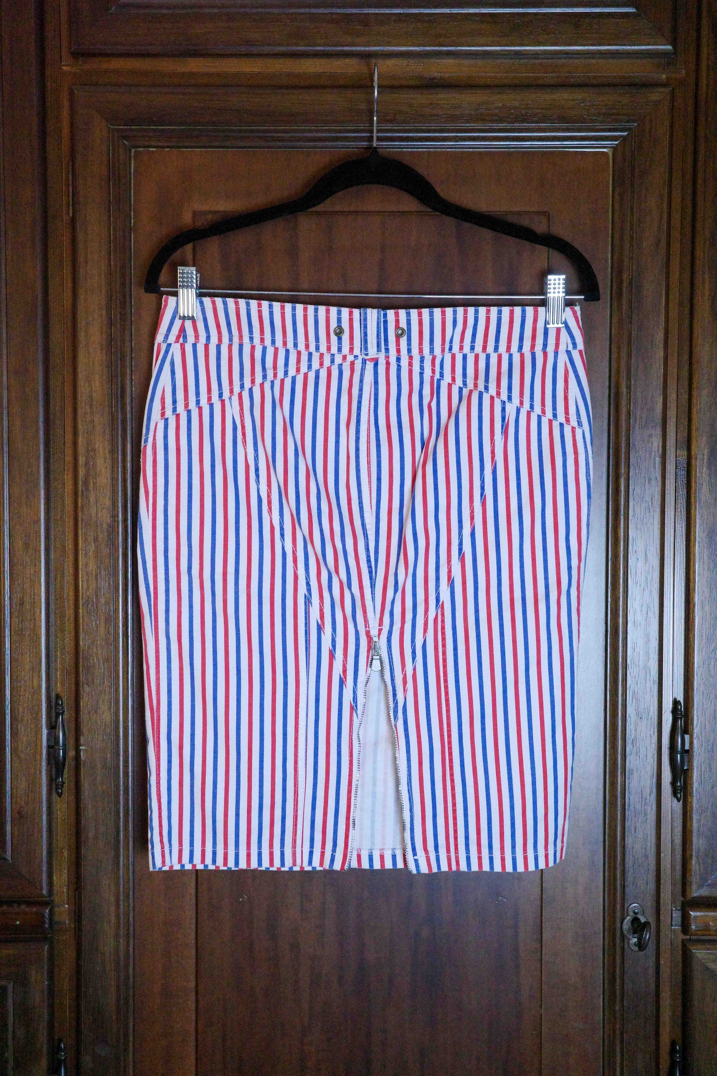 Armani Cherry Pinstripe Skirt