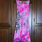 Angela Gavioli Fuchsia Silk Illusion Dress