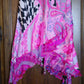 Angela Gavioli Fuchsia Silk Illusion Dress