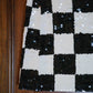 Jorando Checkerboard Sequin Skirt