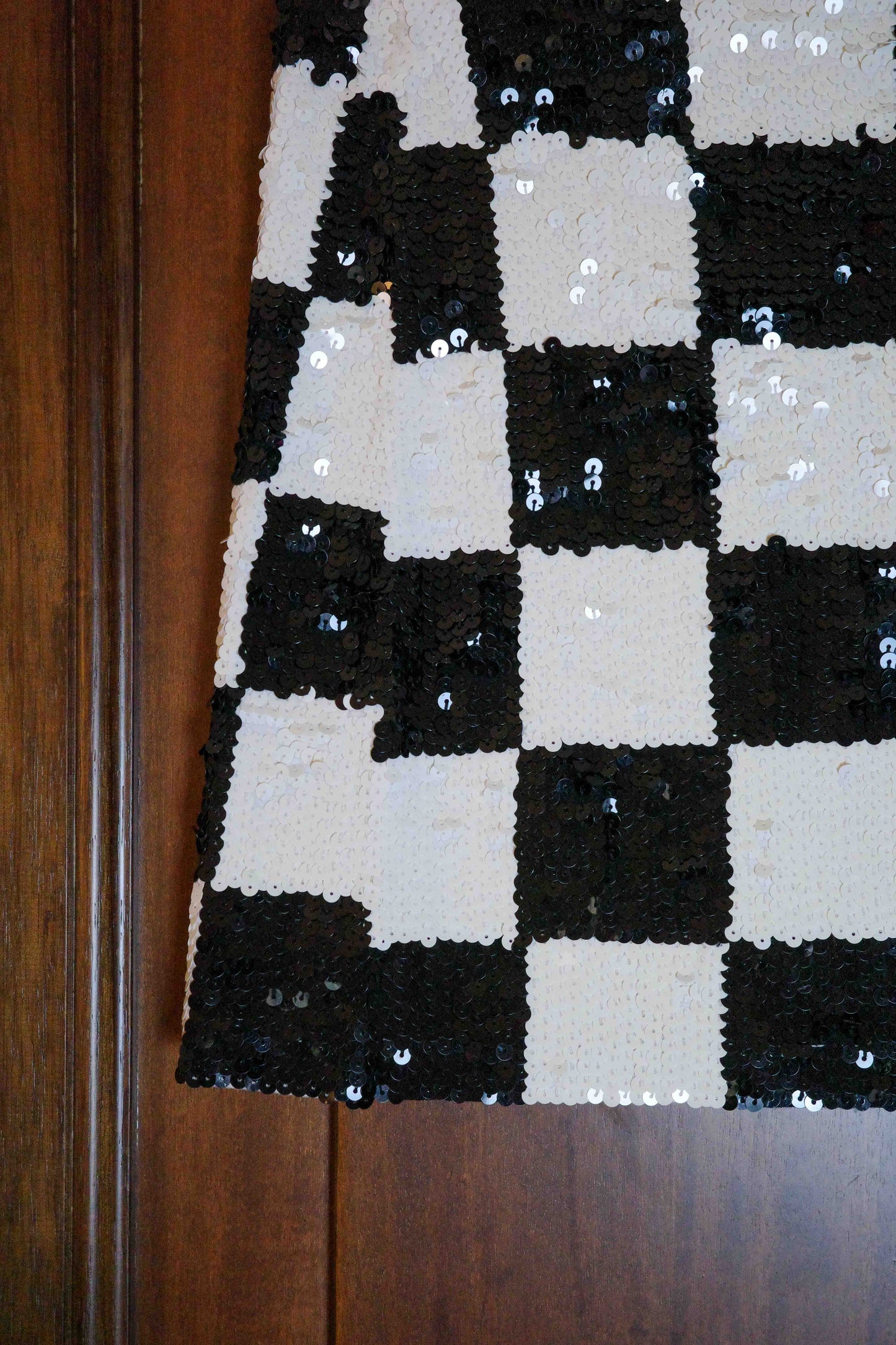 Jorando Checkerboard Sequin Skirt