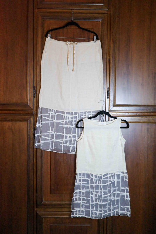 Massimo Vello Cream Grid Set